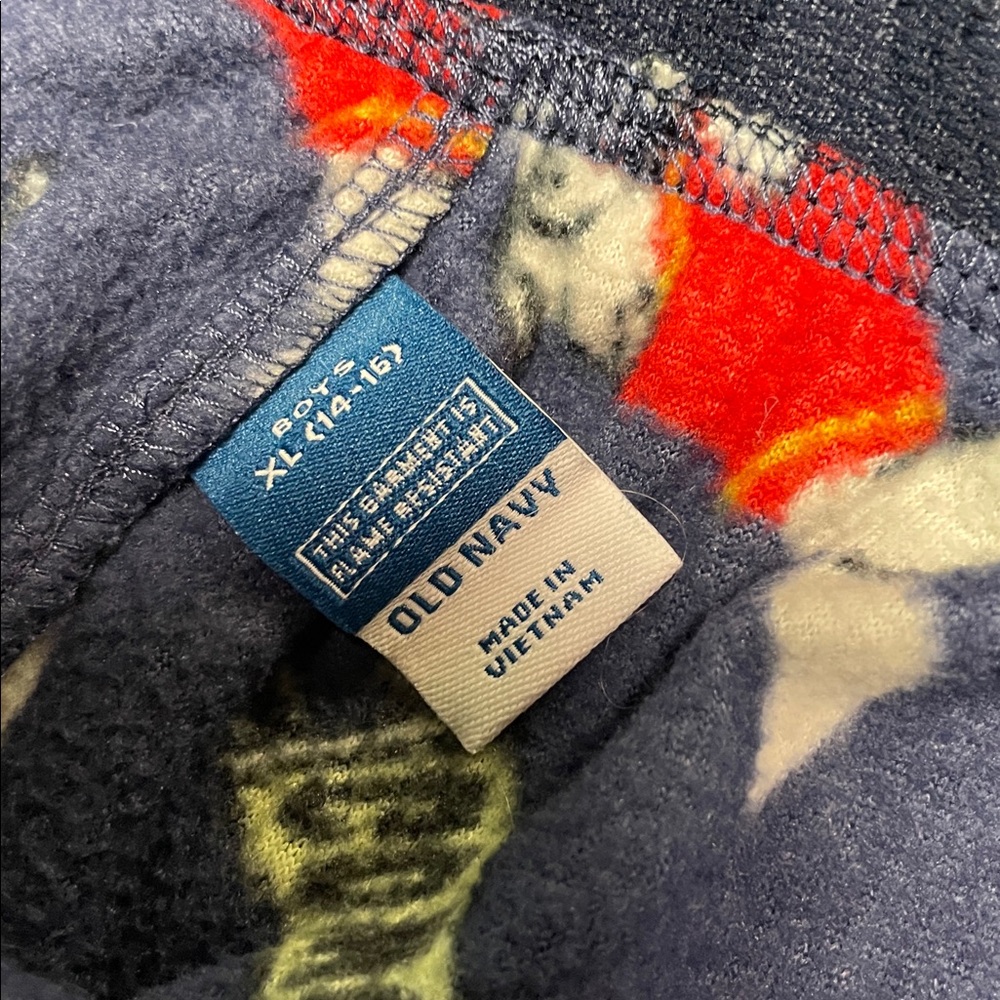 Old Navy Kids Pajama Bottom Bundle Fleece Logo Cozy Sleep Pants Sz XL (14) | GUC - Picture 3 of 4